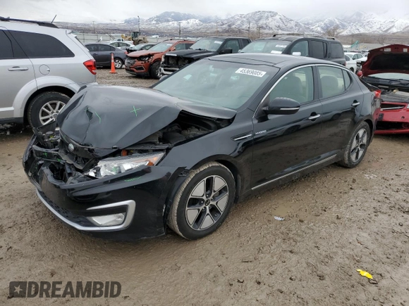 2013 Kia Optima Hybrid EX with VIN KNAGM4AD2D5047046, listed as a Copart auction lot 45369085 with 148,280 mi miles and Salvage Title. Bid and sale history available at carsss.com. Image 1.