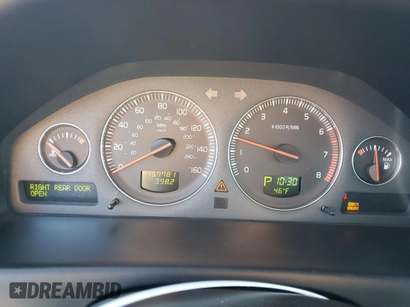 2005 Volvo S60 with VIN YV1RH592852481400, listed as a Copart auction lot 83910214 with 157,781 mi miles and Salvage Title. Bid and sale history available at carsss.com. Image 9.
