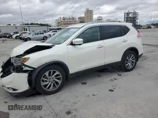 2015 Nissan Rogue SL with VIN 5N1AT2MT7FC757704, listed as a Copart auction lot 52253705 with 108,127 mi miles and Salvage Title. Bid and sale history available at carsss.com. Image 1.
