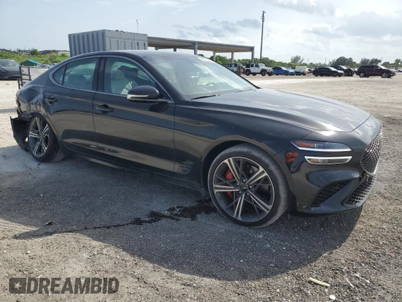 2025 Genesis G70 2.5T z VIN KMTG34SC7SU143836, wystawiony jako Copart lot #60212205 z przebiegiem 1 581 mil mil oraz Nie do naprawy • Non repairable. Historia ofert i sprzedaży dostępna na DreamBid. Obrazek 4.