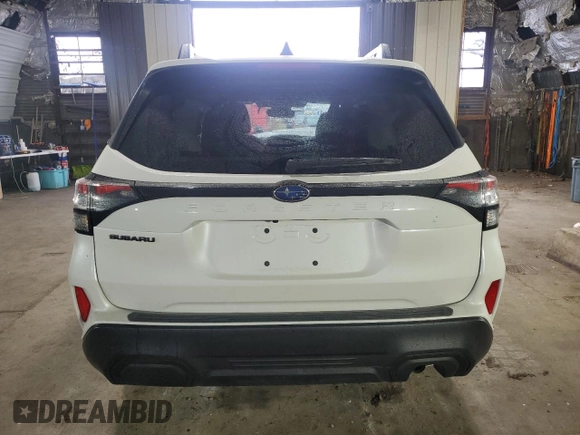2025 Subaru Forester Premium with VIN JF2SLDDC3SH523661, listed as a Copart auction lot 57721475 with 1,075 mi miles and Salvage title. Bid and sale history available at DreamBid. Image 6.