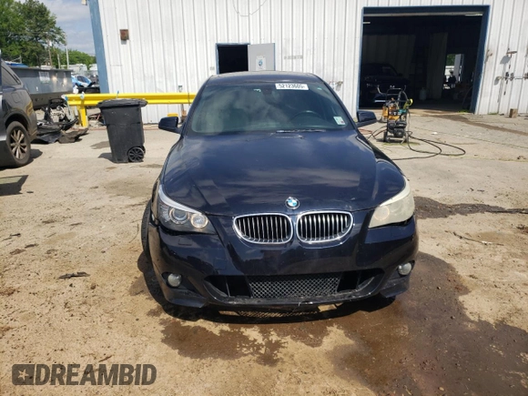 2010 BMW 5 Series 528i with VIN WBANU5C56AC364807, listed as a Copart auction lot 52123605 with 108,557 mi miles and Salvage Title. Bid and sale history available at carsss.com. Image 5.