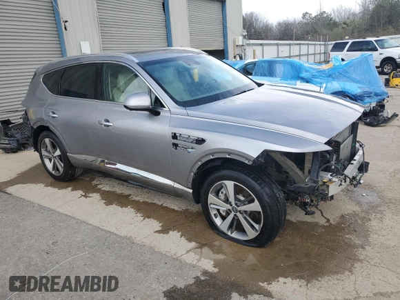 2023 Genesis GV80 with VIN KMUHBDSB4PU127787, listed as a Copart auction lot 48655305 with 42,832 mi miles and Salvage title. Bid and sale history available at DreamBid. Image 4.
