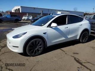 2022 Tesla Model Y Long Range z VIN 7SAYGDEE3NA016633, wystawiony jako Copart lot #46660125 z przebiegiem Nie podano mil oraz Szkoda całkowita • Salvage title. Historia ofert i sprzedaży dostępna na DreamBid. Obrazek 1.