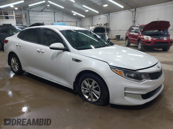 2016 Kia Optima LX with VIN 5XXGT4L39GG048740, listed as a IAAI auction lot 42103300 with 111,574 mi miles and . Bid and sale history available at DreamBid. Image 1.