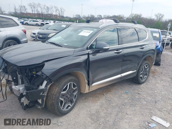 2023 Hyundai Santa Fe Hybrid Limited with VIN 5NMS5DA17PH001083, listed as a IAAI auction lot 41876880 with 28,875 mi miles. Bid and sale history available at carsss.com. Image 17.