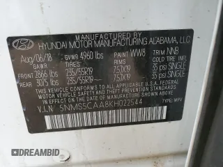 2019 Hyundai Santa Fe Ultimate with VIN 5NMS5CAA8KH022544, listed as a Copart auction lot 71146552 with 46,417 mi miles. Bid and sale history available at carsss.com. Image 13.