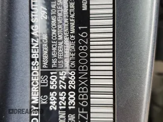 2022 Mercedes-Benz E 53 AMG with VIN W1KZF6BBXNB008261, listed as a Copart auction lot 72121074 with 27,864 mi miles and Salvage Title. Bid and sale history available at DreamBid. Image 12.