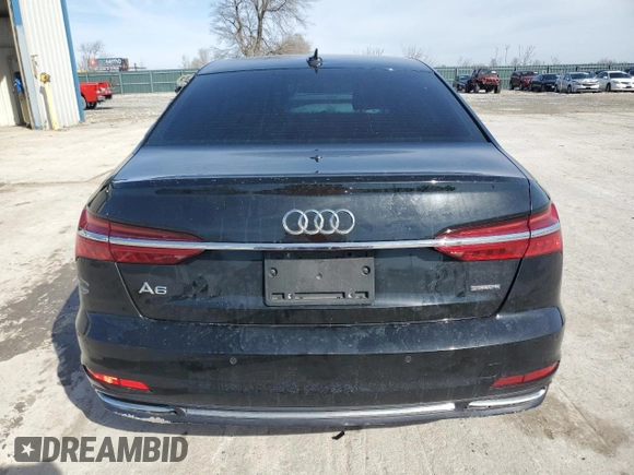 2020 Audi A6 Premium Plus with VIN WAUE8AF27LN051884, listed as a Copart auction lot 45952595 with 69,552 mi miles and Salvage Title. Bid and sale history available at carsss.com. Image 6.