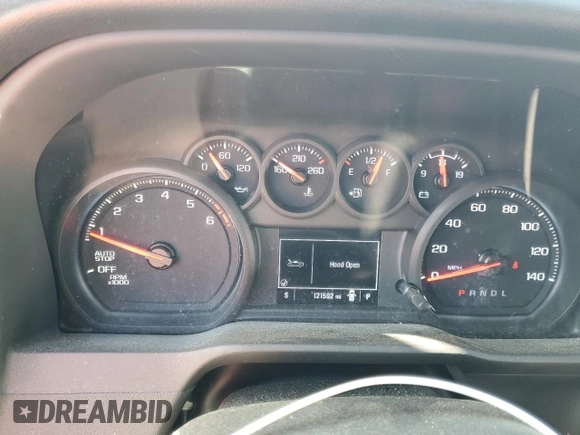 2023 Chevrolet Silverado 1500 Work Truck with VIN 3GCNAAEK3PG354605, listed as a Copart auction lot 54877225 with 121,592 mi miles and Clean Title. Bid and sale history available at DreamBid. Image 9.