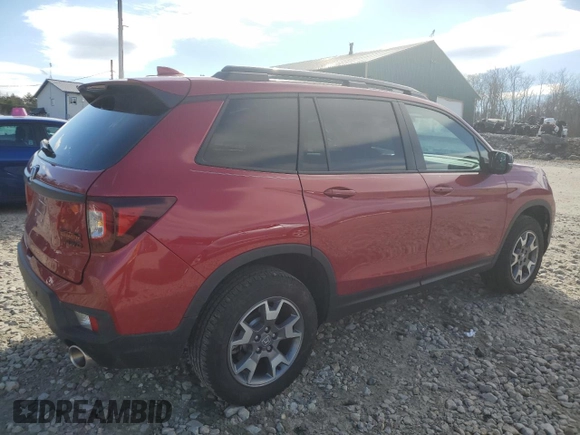 2023 Honda Passport TrailSport with VIN 5FNYF8H61PB029379, listed as a Copart auction lot 49202384 with 15,688 mi miles and Salvage Title. Bid and sale history available at carsss.com. Image 3.