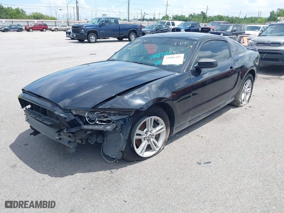 2014 Ford Mustang V6 with VIN 1ZVBP8AM3E5217165, listed as a IAAI auction lot 39801387 with 108,505 mi miles. Bid and sale history available at carsss.com. Image 2.