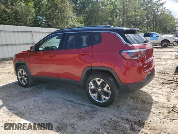 2019 Jeep Compass Limited with VIN 3C4NJDCB7KT641739, listed as a Copart auction lot 56913985 with 111,737 mi miles and Non repairable. Bid and sale history available at DreamBid. Image 2.