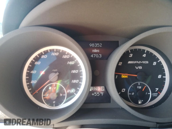 2006 Mercedes-Benz SLK-Class 5.5L AMG with VIN WDBWK73F86F086174, listed as a Copart auction lot 80097784 with 98,352 mi miles and Salvage Title. Bid and sale history available at carsss.com. Image 9.
