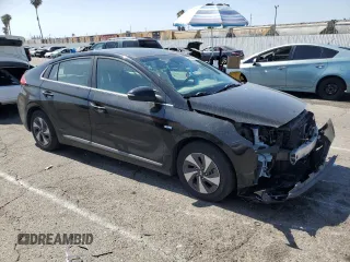 2017 Hyundai Ioniq SEL with VIN KMHC75LCXHU024222, listed as a Copart auction lot 61100395 with 100,016 mi miles and Salvage title. Bid and sale history available at DreamBid. Image 4.