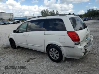 2005 Nissan Quest SE with VIN 5N1BV28U05N116429, listed as a Copart auction lot 88775255 with 166,092 mi miles and Salvage Title. Bid and sale history available at carsss.com. Image 2.