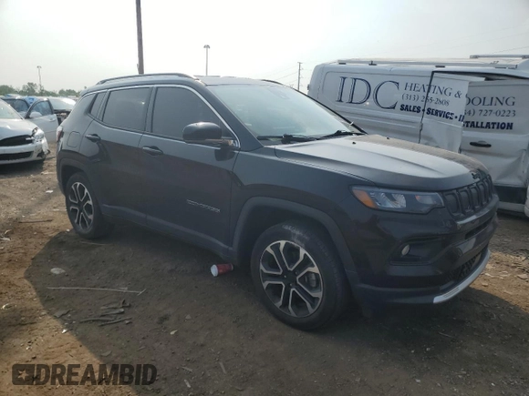 2022 Jeep Compass High Altitude with VIN 3C4NJDCB2NT120903, listed as a Copart auction lot 59476795 with 45,620 mi miles and Salvage title. Bid and sale history available at DreamBid. Image 4.
