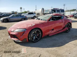 2022 Toyota GR Supra 3.0 with VIN WZ1DB0C0XNW051910, listed as a Copart auction lot 75352524 with 13,090 mi miles and Salvage Title. Bid and sale history available at carsss.com. Image 1.