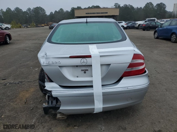 2003 Mercedes-Benz CLK-Class 3.2L with VIN WDBTJ65J33F051152, listed as a Copart auction lot 43031405 with 0 mi miles and Salvage Title. Bid and sale history available at carsss.com. Image 6.