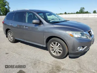 2015 Nissan Pathfinder SV with VIN 5N1AR2MM2FC716758, listed as a Copart auction lot 61843455 with 105,127 mi miles and Salvage title. Bid and sale history available at DreamBid. Image 4.