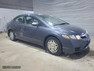 2010 Honda Civic Hybrid with VIN JHMFA3F27AS000535, listed as a Copart auction lot 46923655 with 75,344 mi miles and Salvage Title. Bid and sale history available at carsss.com. Image 4.