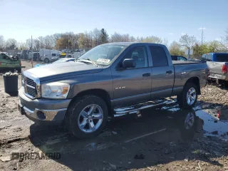 2008 Dodge 1500 SLT with VIN 1D7HU18N98S525108, listed as a Copart auction lot 52197685 with 126,748 mi miles and Clean Title. Bid and sale history available at carsss.com. Image 1.