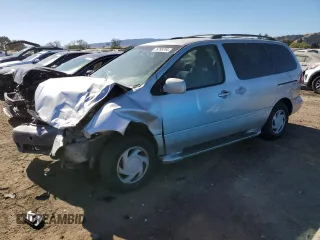 2002 Toyota Sienna LE with VIN 4T3ZF13C62U503080, listed as a Copart auction lot 76795704 with 0 mi miles and Non Repairable. Bid and sale history available at carsss.com. Image 1.