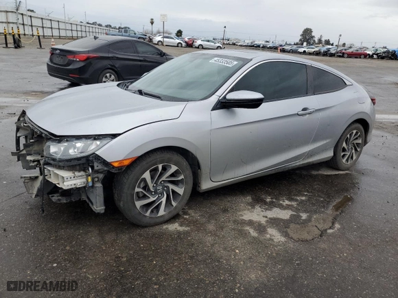 2016 Honda Civic Coupe LX-P with VIN 2HGFC4B00GH302854, listed as a Copart auction lot 45333505 with 134,796 mi miles and Salvage Title. Bid and sale history available at carsss.com. Image 1.