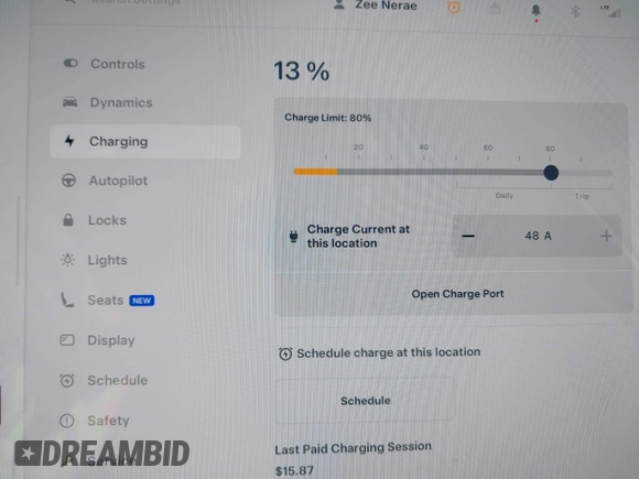 2024 Tesla Model Y Long Range with VIN 7SAYGDEE8RA293641, listed as a IAAI auction lot 41891018 with 7,341 mi miles and . Bid and sale history available at DreamBid. Image 18.