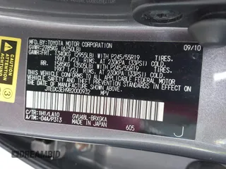 2011 Toyota Highlander Limited with VIN JTEDC3EH9B2000932, listed as a IAAI auction lot 42194620 with 199,174 mi miles and . Bid and sale history available at DreamBid. Image 9.