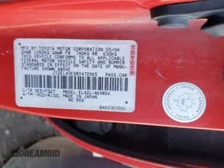 1994 Toyota Tercel DX z VIN JT2EL43E8R0472965, wystawiony jako Copart lot #75007574 z przebiegiem 212 133 mil mil oraz Czysty tytuł • Clean title. Historia ofert i sprzedaży dostępna na DreamBid. Obrazek 12.