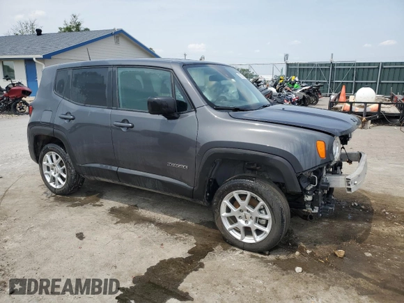 2023 Jeep Renegade Latitude with VIN ZACNJDB11PPP56048, listed as a Copart auction lot 59201435 with 17,974 mi miles and Salvage title. Bid and sale history available at DreamBid. Image 4.