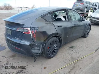 2021 Tesla Model Y Performance with VIN 5YJYGDEF4MF093227, listed as a IAAI auction lot 41603195 with Not Provided miles and . Bid and sale history available at carsss.com. Image 4.