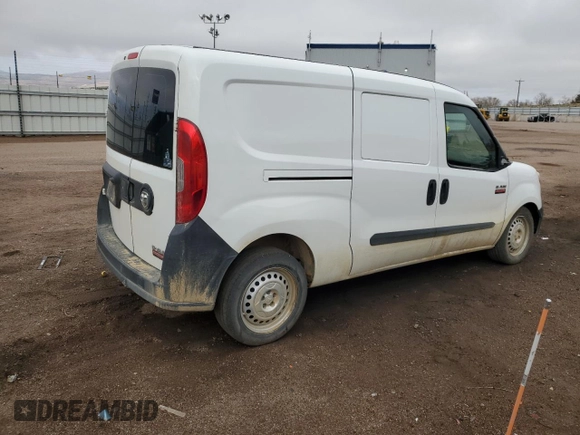 2017 Ram ProMaster City Cargo Van Tradesman with VIN ZFBERFAB6H6E72328, listed as a Copart auction lot 51162775 with 169,253 mi miles and Salvage Title. Bid and sale history available at carsss.com. Image 3.