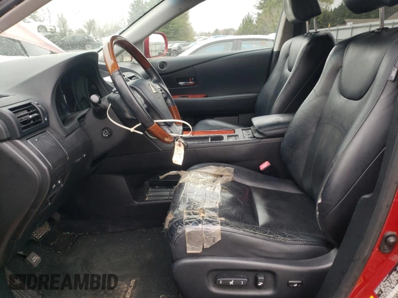2010 Lexus RX 450h with VIN JTJBC1BAXA2007326, listed as a Copart auction lot 52575415 with 228,316 mi miles and Salvage Title. Bid and sale history available at DreamBid. Image 7.