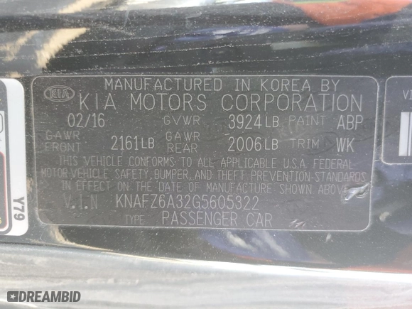 2016 Kia Forte Koup SX with VIN KNAFZ6A32G5605322, listed as a Copart auction lot 85311444 with 102309 miles and Salvage Title. Bid and sale history available at carsss.com. Image 12.