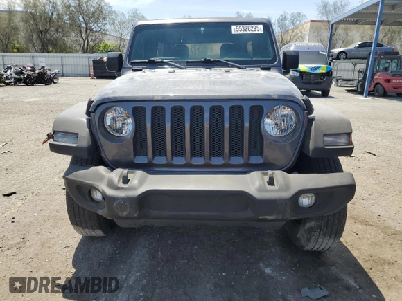 2018 Jeep Wrangler Unlimited Sport z VIN 1C4HJXDG3JW281306, wystawiony jako Copart lot #55326295 z przebiegiem 106 629 mil mil oraz Szkoda całkowita • Salvage title. Historia ofert i sprzedaży dostępna na DreamBid. Obrazek 5.