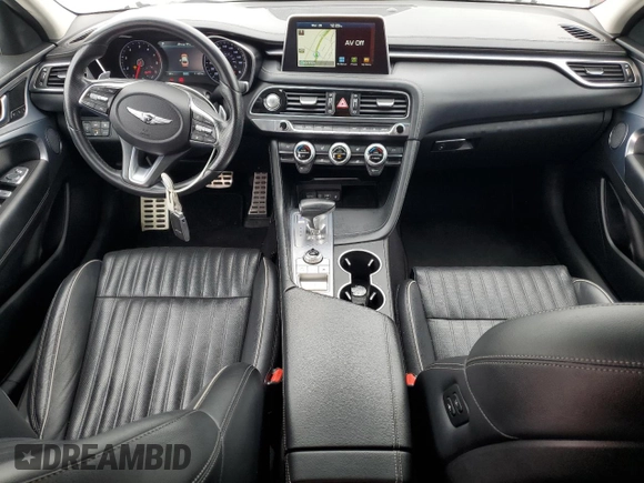2019 Genesis G70 Advanced with VIN KMTG74LEXKU024019, listed as a Copart auction lot 50832935 with 111,373 mi miles and Salvage Title. Bid and sale history available at DreamBid. Image 8.