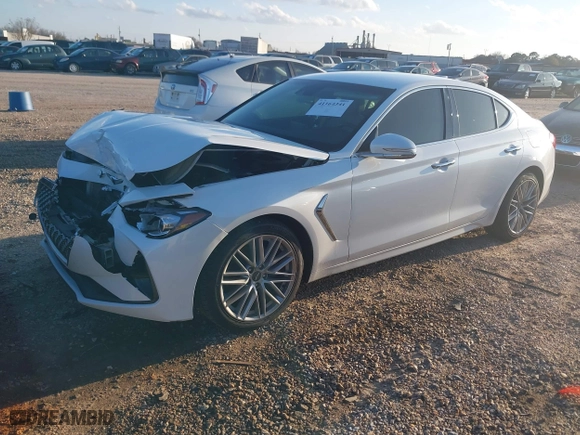 2020 Genesis G70 2.0T with VIN KMTG64LA8LU056386, listed as a IAAI auction lot 41164341 with 48,943 mi miles. Bid and sale history available at carsss.com. Image 17.