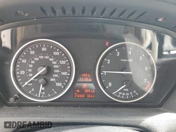 2013 BMW X5 xDrive35i with VIN 5UXZV4C52D0B10448, listed as a Copart auction lot 53533145 with 214,905 mi miles and Clean Title. Bid and sale history available at carsss.com. Image 9.