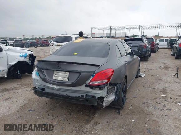 2016 Mercedes-Benz C 300 with VIN 55SWF4JBXGU172594, listed as a IAAI auction lot 42275623 with 92,446 mi miles and . Bid and sale history available at DreamBid. Image 4.
