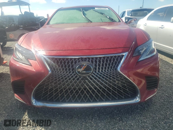 2018 Lexus LS 500 with VIN JTHB51FF5J5005774, listed as a Copart auction lot 74082444 with Not provided miles and Salvage title. Bid and sale history available at DreamBid. Image 5.
