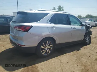 2022 Chevrolet Equinox Premier z VIN 2GNAXXEV3N6121785, wystawiony jako Copart lot #59358695 z przebiegiem 45 508 mil mil oraz Czysty tytuł • Clean title. Historia ofert i sprzedaży dostępna na DreamBid. Obrazek 3.