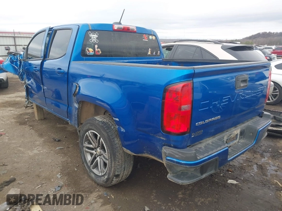 2022 Chevrolet Colorado 2WD Work Truck with VIN 1GCGSBEA9N1313622, listed as a IAAI auction lot 41084460 with 70,089 mi miles and . Bid and sale history available at DreamBid. Image 3.