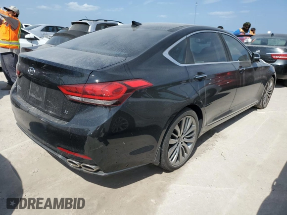 2015 Hyundai Genesis 5.0L with VIN KMHGN4JFXFU067518, listed as a Copart auction lot 75999994 with 0 mi miles and Non Repairable. Bid and sale history available at carsss.com. Image 3.