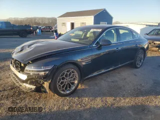 2023 Genesis G80 2.5T z VIN KMTGB4SC8PU179805, wystawiony jako Copart lot #82778524 z przebiegiem 27 493 mil mil oraz Szkoda całkowita • Salvage title. Historia ofert i sprzedaży dostępna na DreamBid. Obrazek 1.