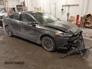 2018 Ford Fusion Hybrid Titanium with VIN 3FA6P0RU4JR147831, listed as a IAAI auction lot 41586033 with 101,088 mi miles. Bid and sale history available at carsss.com. Image 1.