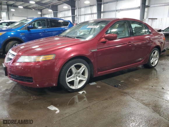 2005 Acura TL with VIN 19UUA66255A080537, listed as a Copart auction lot 52018525 with 162,820 mi miles and Salvage Title. Bid and sale history available at carsss.com. Image 1.