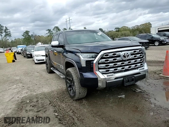2023 Toyota Tundra 1794 Edition with VIN 5TFMA5AB7PX023918, listed as a Copart auction lot 49638235 with 58,499 mi miles and Salvage title. Bid and sale history available at DreamBid. Image 10.