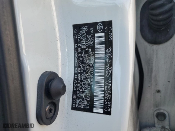 2015 Toyota Prius Four with VIN JTDKN3DU8F0482573, listed as a Copart auction lot 50250925 with 0 mi miles and Salvage Title. Bid and sale history available at carsss.com. Image 14.
